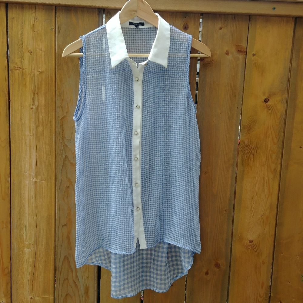 Monteau Sheer Sleeveless Blouse Size S/M